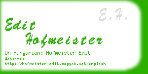 edit hofmeister business card